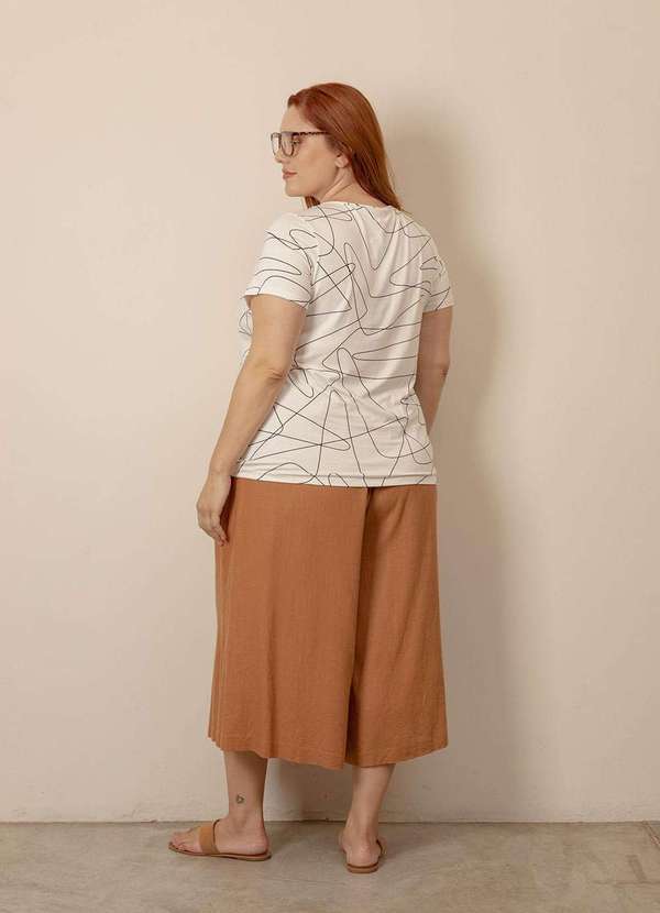 Bold - Blusa Estampada Plus Size Branco 15