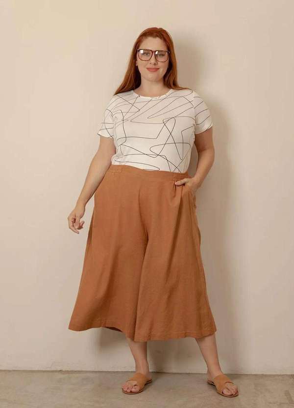 Bold - Blusa Estampada Plus Size Branco 5