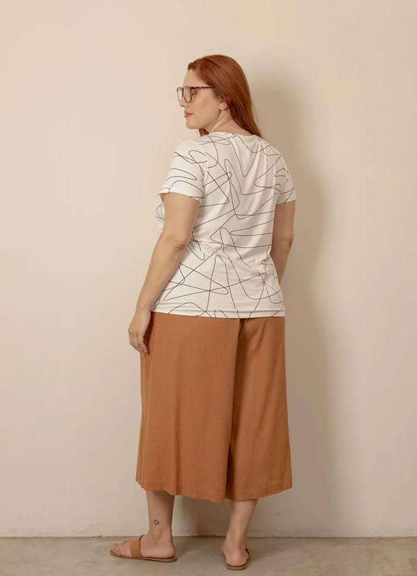 Bold - Blusa Estampada Plus Size Branco 6