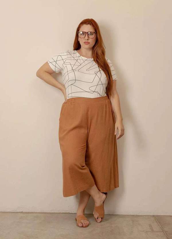 Bold - Blusa Estampada Plus Size Branco 8