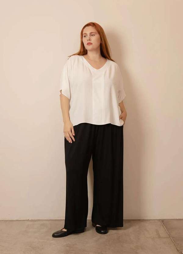 Bold - Blusa Nova Stella Plus Size Branco