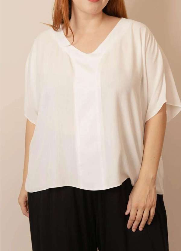Bold - Blusa Nova Stella Plus Size Branco 3