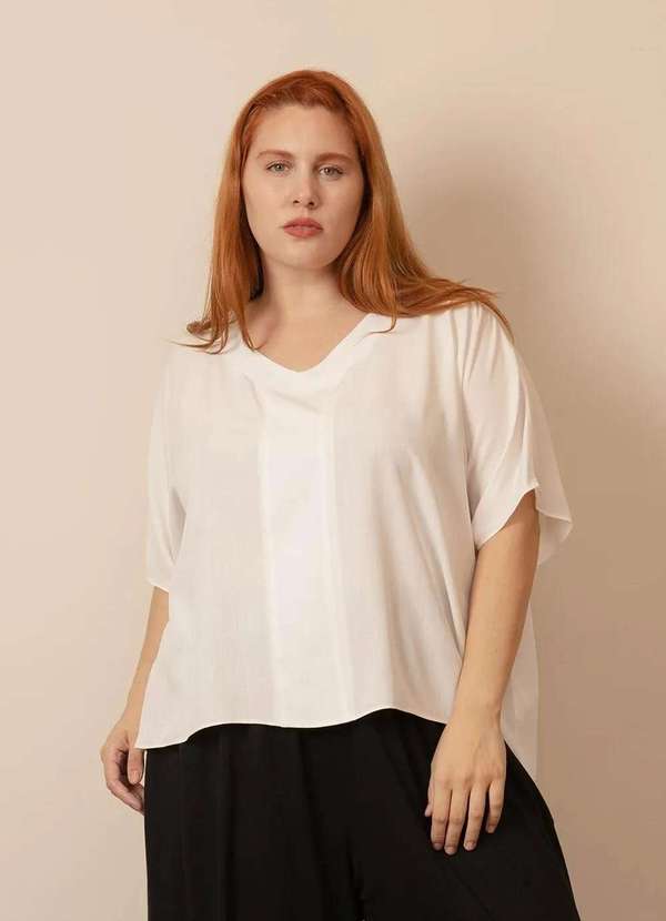 Bold - Blusa Nova Stella Plus Size Branco 5