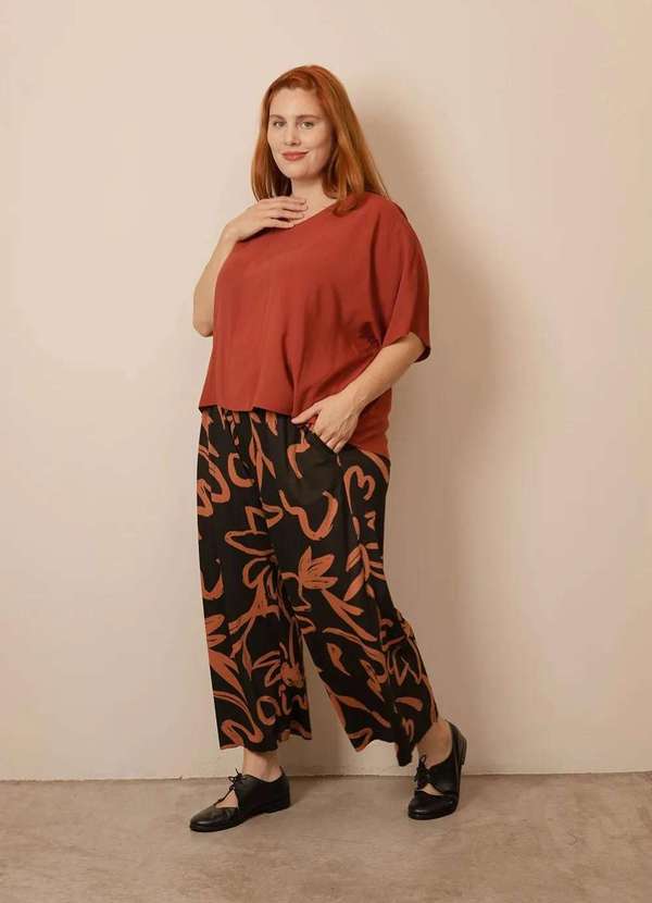 Bold - Blusa Nova Stella Plus Size Laranja 5