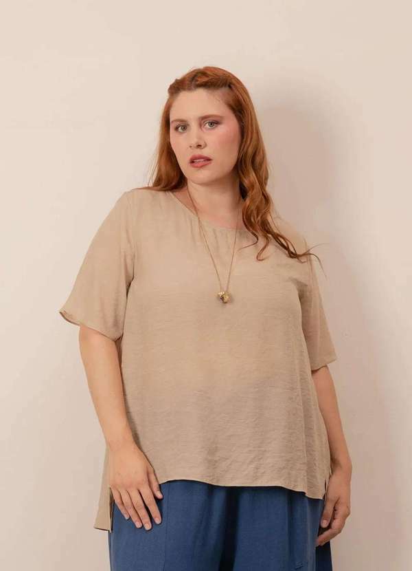 Bold - Blusa Suzana Plus Size Bege
