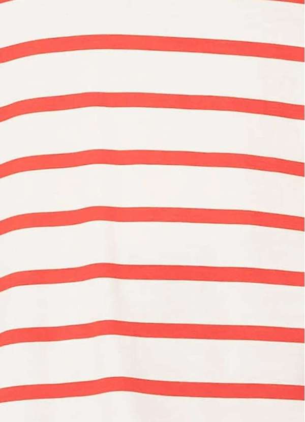 Bold - Camiseta Listrada Decote Redondo Evasê Plus Size Branco 4