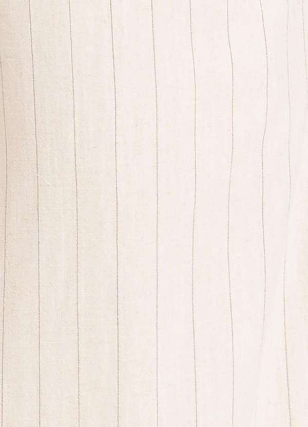 Bold - Regata Linho Risca de Giz Plus Size Bege 10