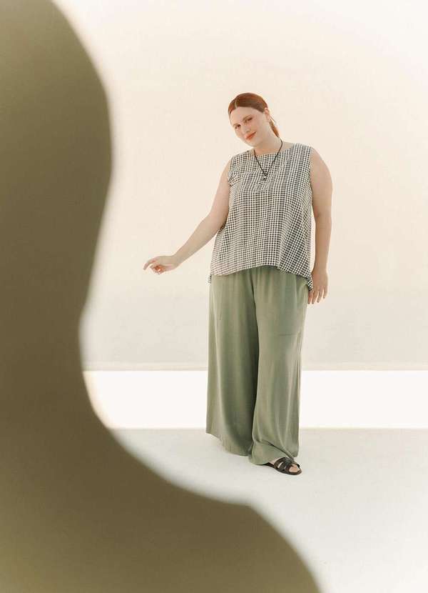 Bold - Regata Vichy Plus Size Preto