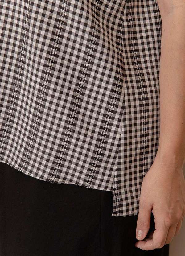 Bold - Regata Vichy Plus Size Preto 10