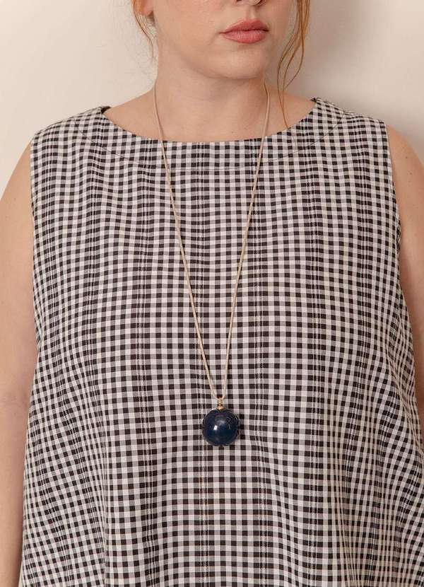 Bold - Regata Vichy Plus Size Preto 9