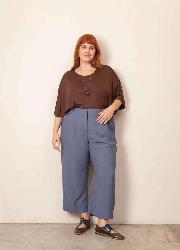 Bold - Calça Alfaiataria Doha Plus Size Azul