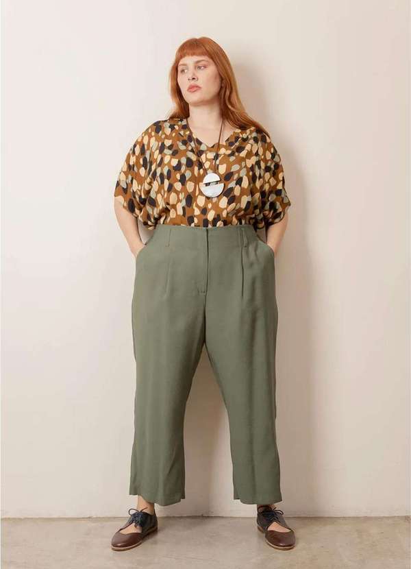 Bold - Calça Alfaiataria Doha Plus Size Verde 1