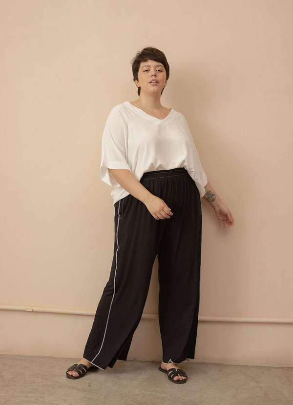 Bold - Calça Overlouco Plus Size Preto