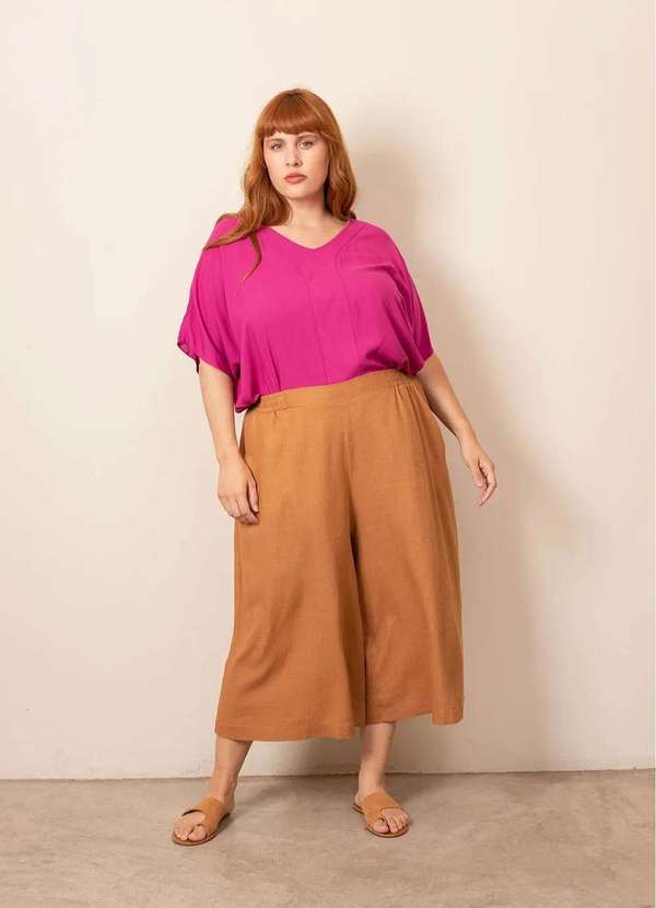 Plus Size CalÃ§a Pantacourt Listra Pantacourt No Inverno 2019 CalÃ