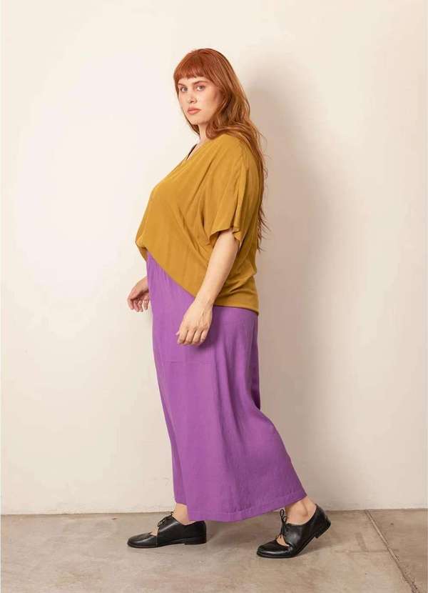 Bold - Calça Pantalona Kalix Plus Size Roxo 5