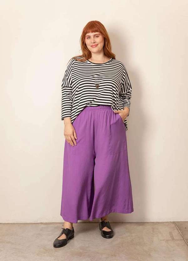 Bold - Calça Pantalona Kalix Plus Size Roxo 4