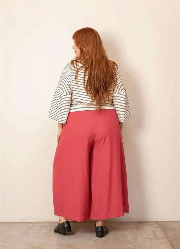 Bold - Calça Pantalona Kalix Plus Size Vermelho 5