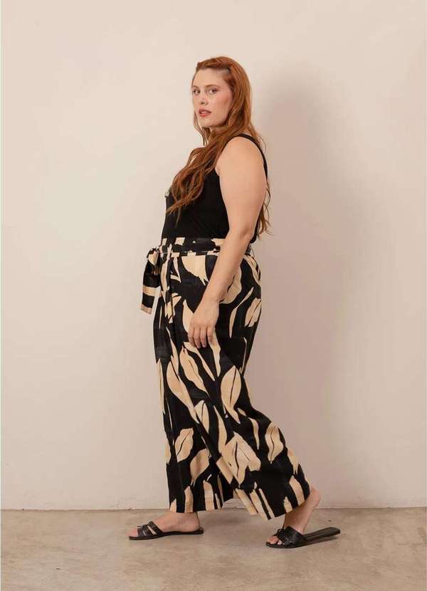 Bold - Calça Pantalona Laís Plus Size Preto 4