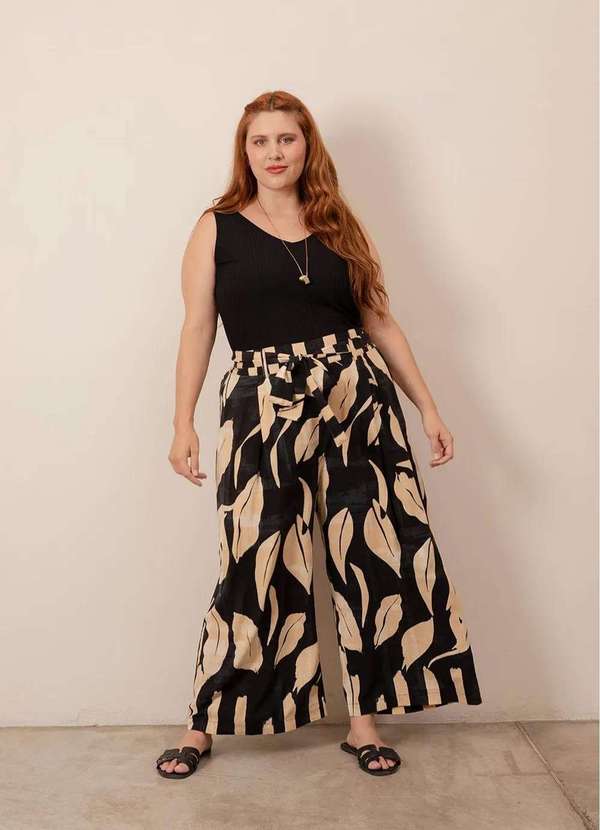 Bold - Calça Pantalona Laís Plus Size Preto 6