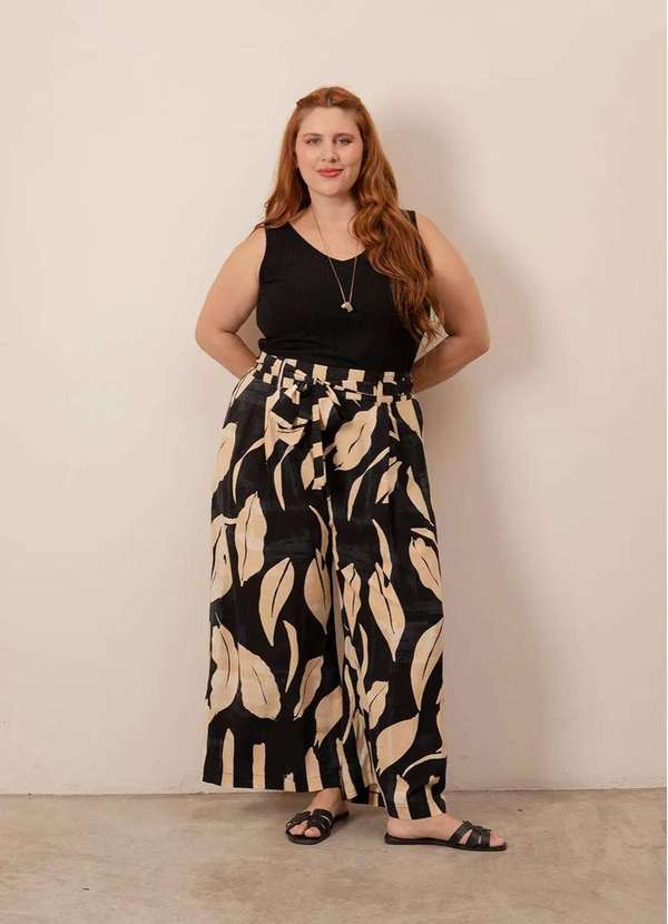 Bold - Calça Pantalona Laís Plus Size Preto 7