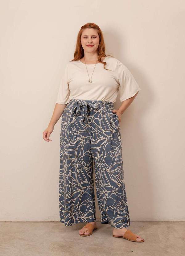 Bold - Calça Pantalona Laís Plus Size Azul 2