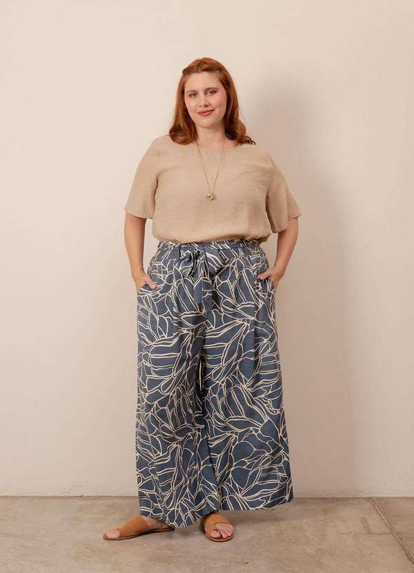 Bold - Calça Pantalona Laís Plus Size Azul 5