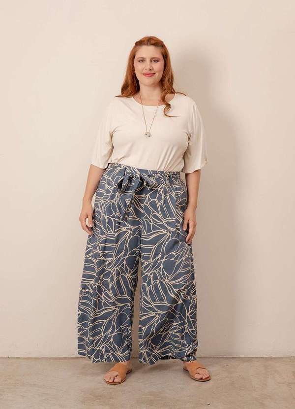 Bold - Calça Pantalona Laís Plus Size Azul 8