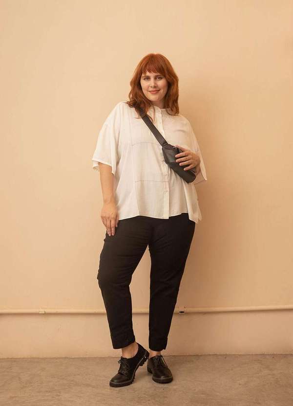 Bold - Calça Semi Social Sarja Plus Size Preto 4