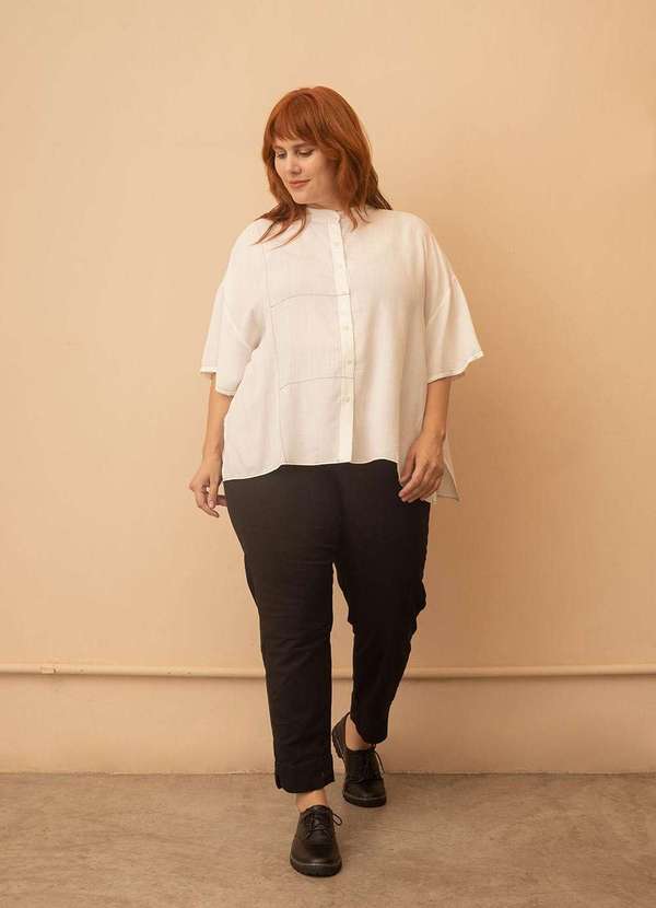 Bold - Calça Semi Social Sarja Plus Size Preto 3