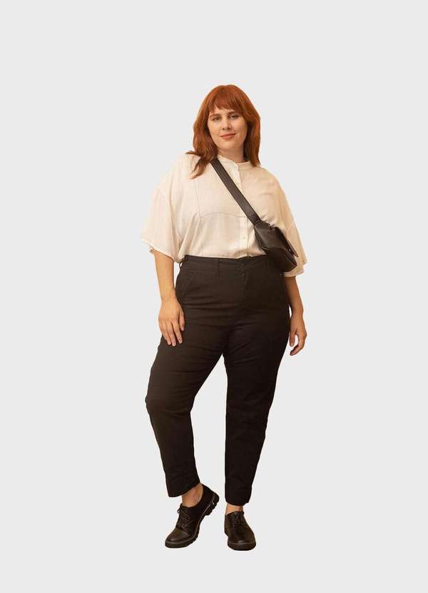 Bold - Calça Semi Social Sarja Plus Size Preto 1