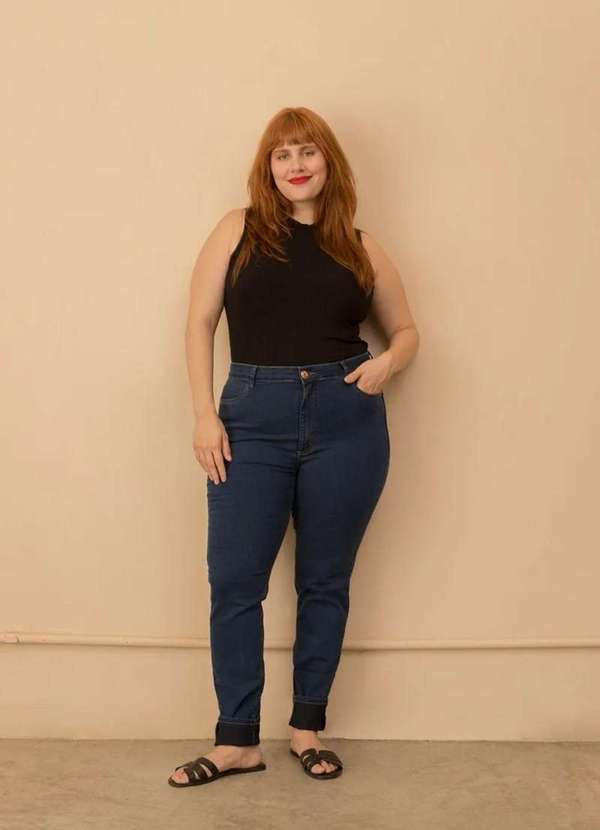 Bold - Calça Skinny Plus Size Azul 3