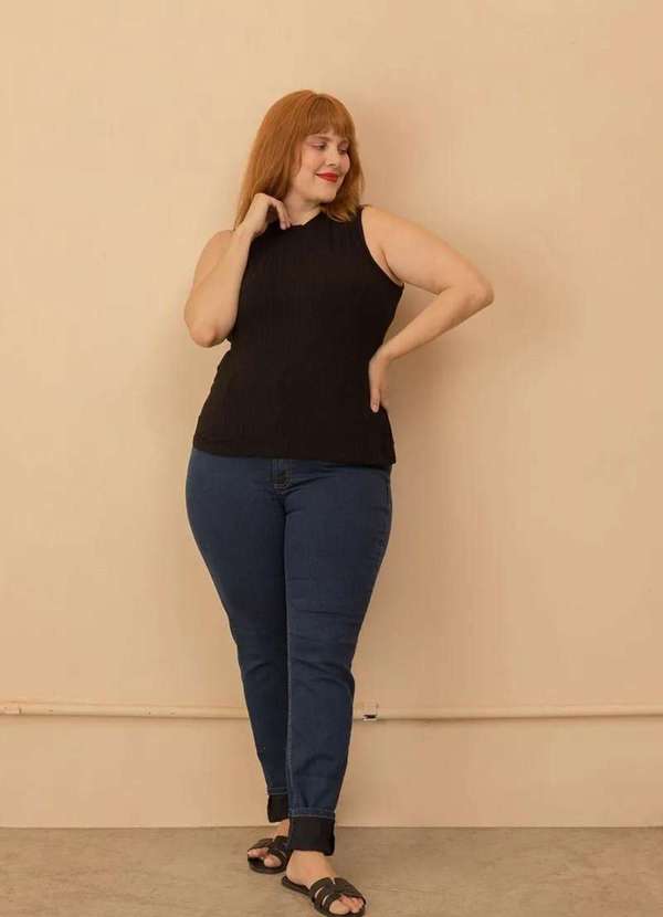 Bold - Calça Skinny Plus Size Azul 5