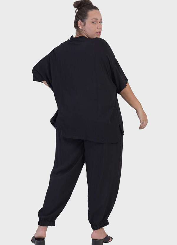 Bold - Camisa Débora com Pespontos Plus Size Preto 2