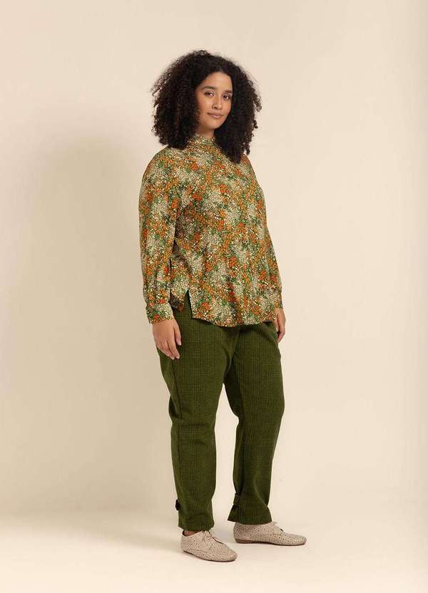 Bold Camisaria - Camisa Evasê Viscose Plus Size Verde 6