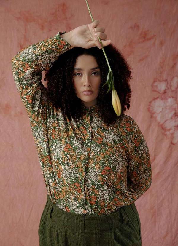 Bold Camisaria - Camisa Evasê Viscose Plus Size Verde 8