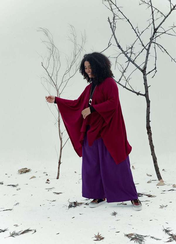 Bold Tricotaria - Casaqueto Lãzinha Mil Jeitos Plus Size Vermelho