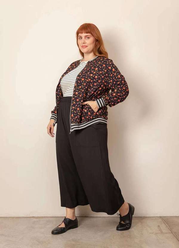 Bold - Jaqueta Bomber Viscose Plus Size Vermelho 3