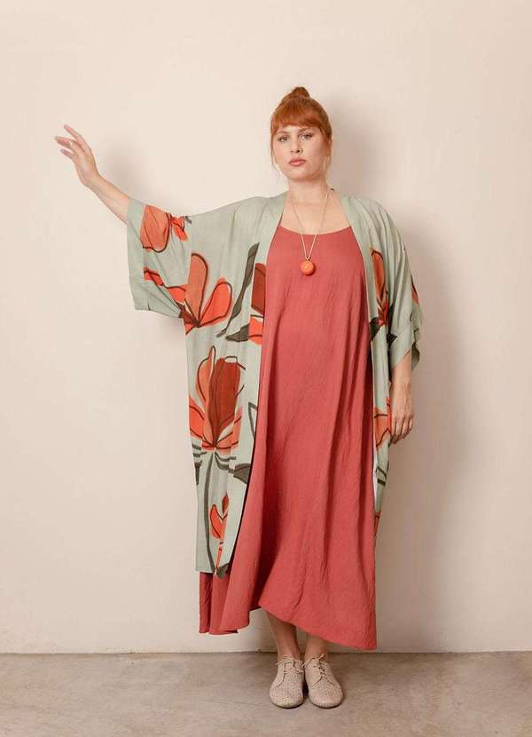 Bold - Kimono Longo Yumi Plus Size Verde 2
