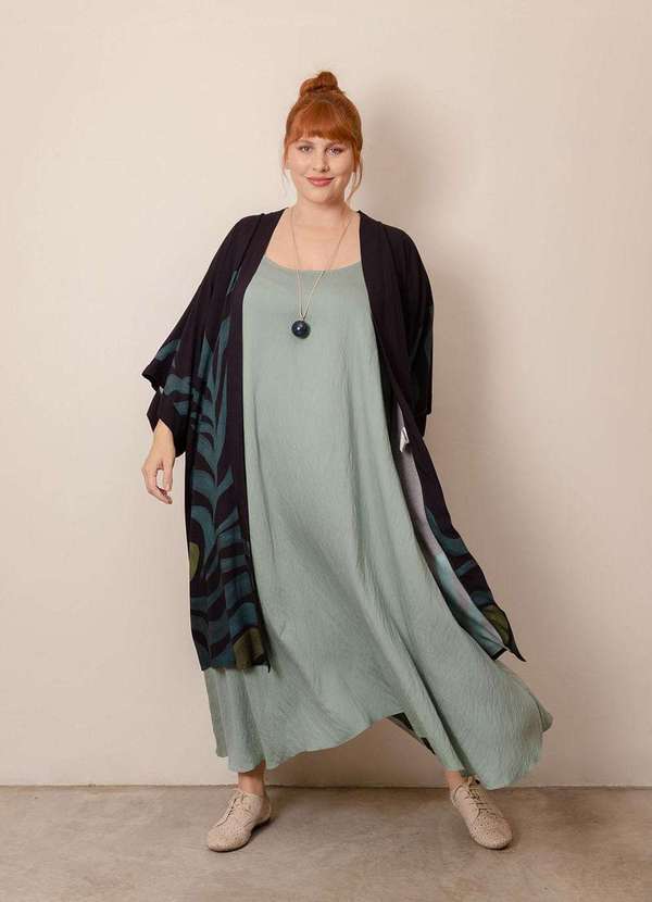 Bold - Kimono Longo Yumi Plus Size Azul 5