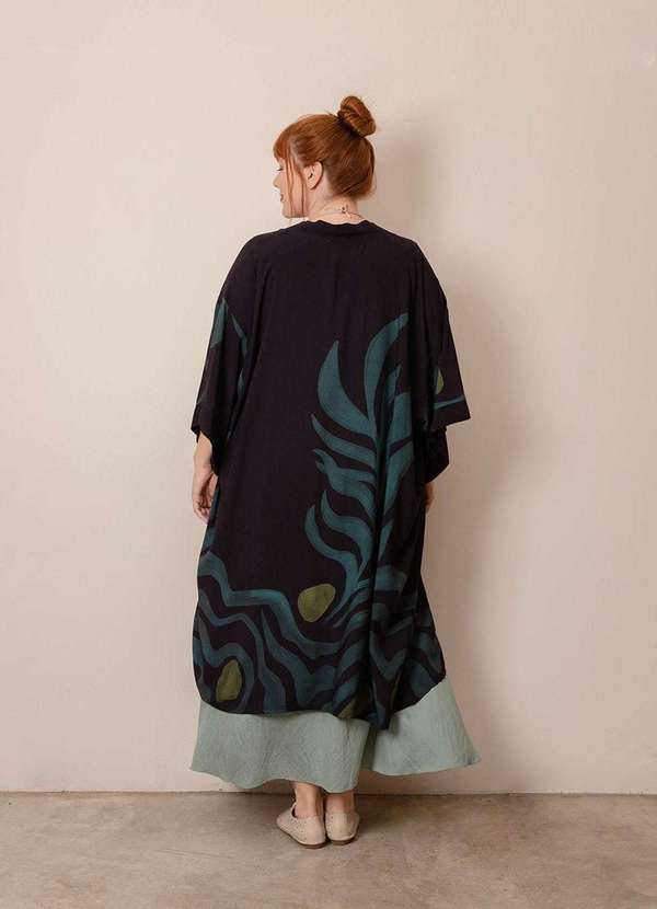 Bold - Kimono Longo Yumi Plus Size Azul 6