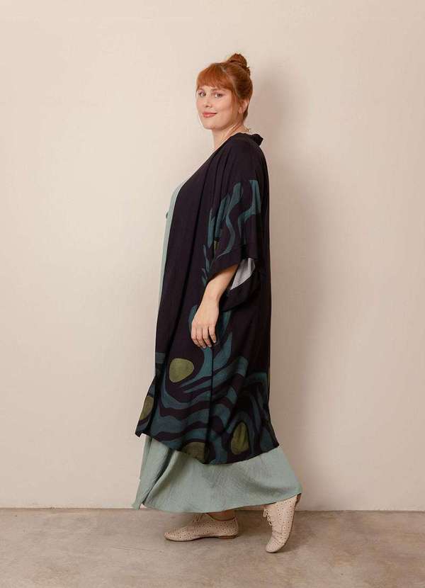 Bold - Kimono Longo Yumi Plus Size Azul 7