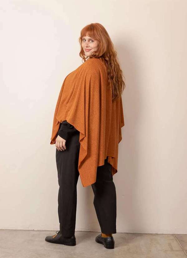 Bold Tricotaria - Casaqueto Lãzinha Mil Jeitos Plus Size Laranja 2