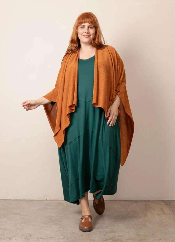 Bold Tricotaria - Casaqueto Lãzinha Mil Jeitos Plus Size Laranja 4