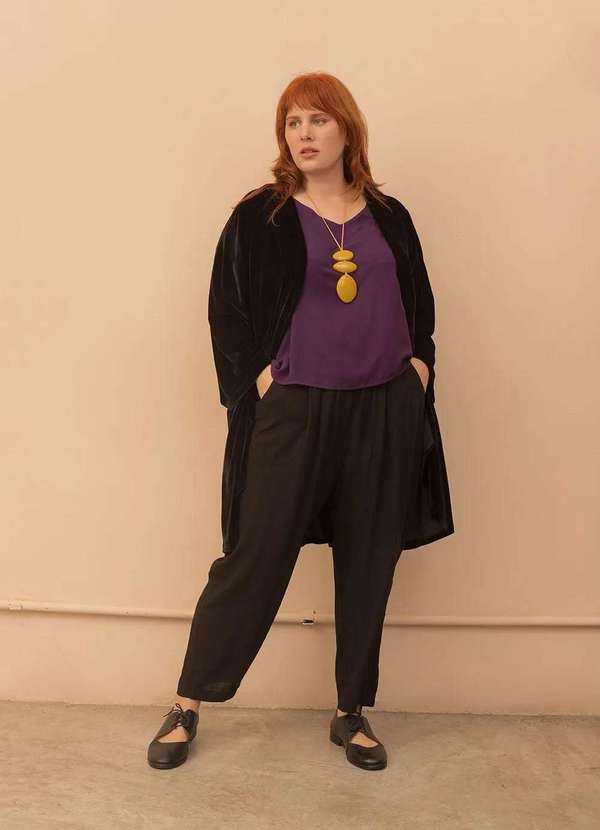 Bold - Casaqueto Veludo Plus Size Preto 5