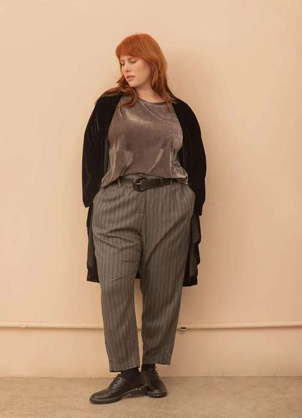 Bold - Casaqueto Veludo Plus Size Preto 4