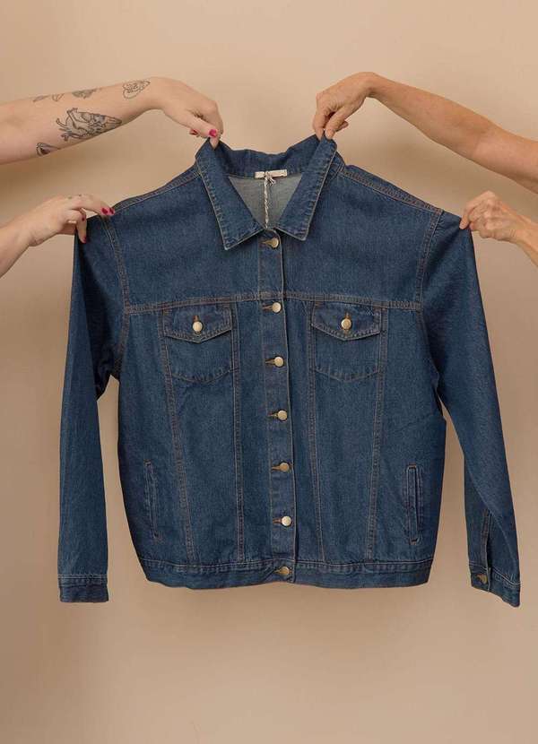 Bold - Jaqueta Jeans Plus Size Azul 6