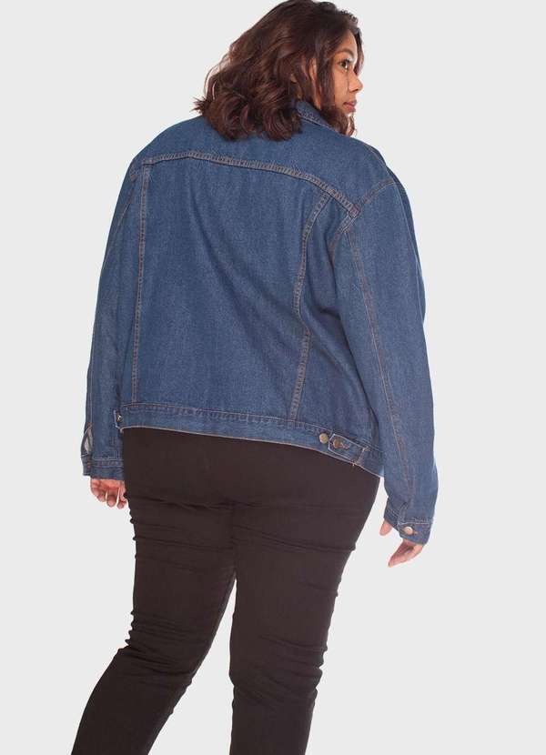 Bold - Jaqueta Jeans Plus Size Azul 8