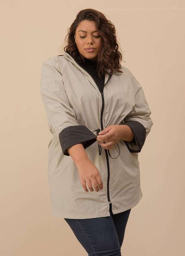 Bold - Parka Nina Corta-Vento Plus Size Cinza 4