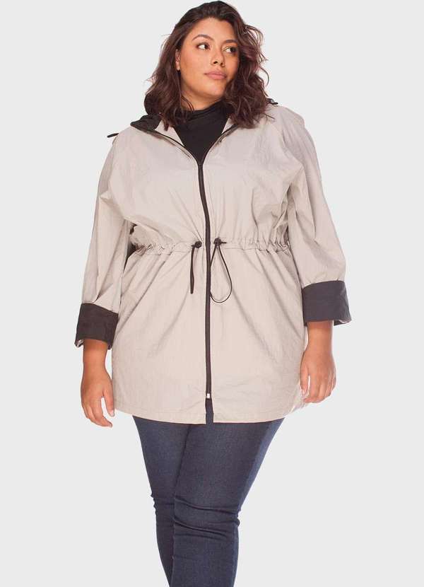 Bold - Parka Nina Corta-Vento Plus Size Cinza 8