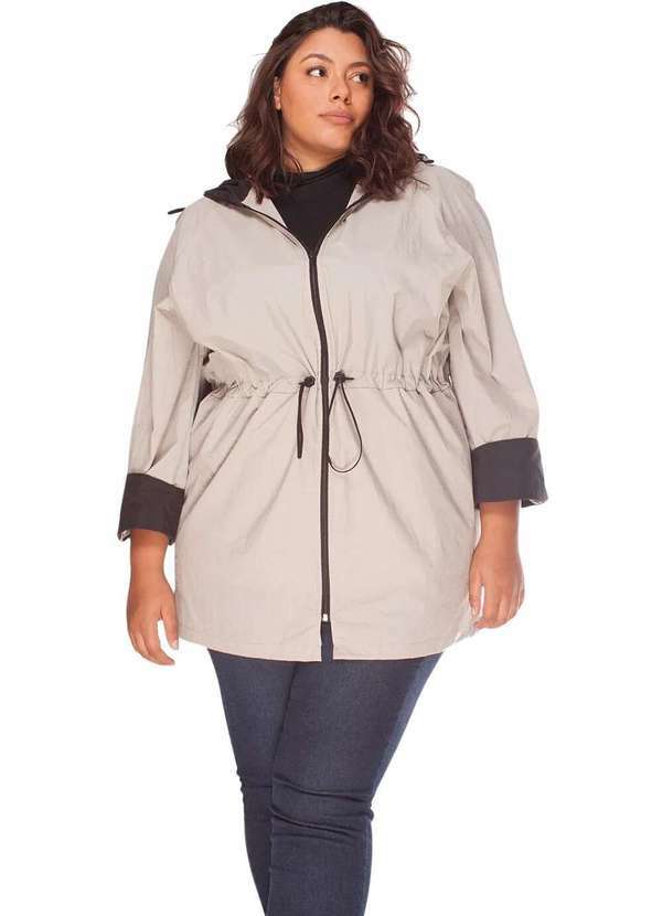 Bold - Parka Nina Corta-Vento Plus Size Cinza
